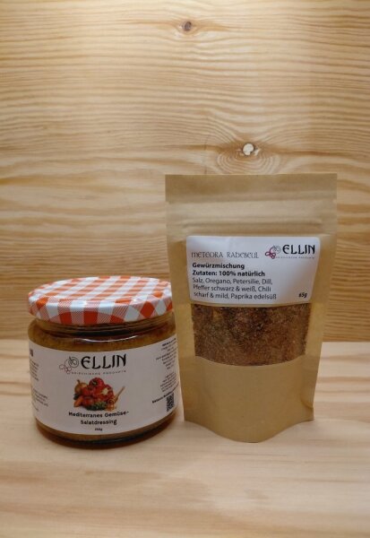 Mediterranes Genuss-Set (Gewürzmischung: 65g; Salatdressing: 250g)